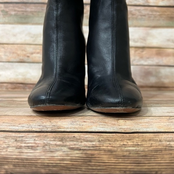 L'Autre Chose Black Leather Ankle Boots - Picture 5 of 9
